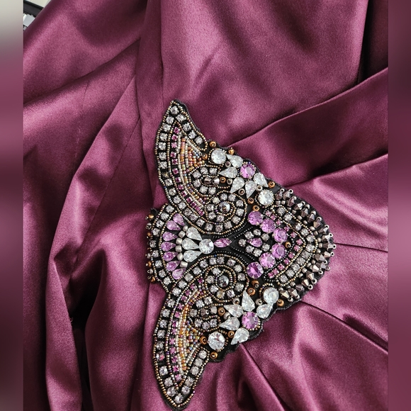 Eliza J Purple One Shoulder Dress Size 6 - Picture 3 of 6